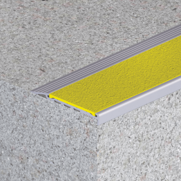 Aluminium Stair Nosing with Carb Insert
